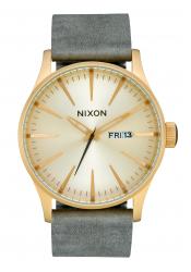 Nixon The Sentry Leather All Light Gold / Gray