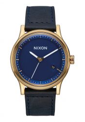 Nixon The Station Leather Gold / Navy