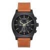 The Time Teller Chrono Leather Black / Stamped / Brown
