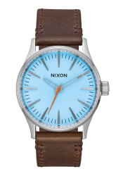 Nixon The Sentry 38 Leather Sky Blue / Taupe